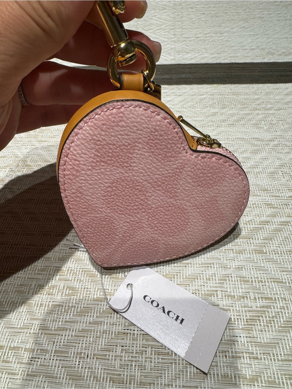 Coach Pink Heart Key charm - Picture 2 of 3